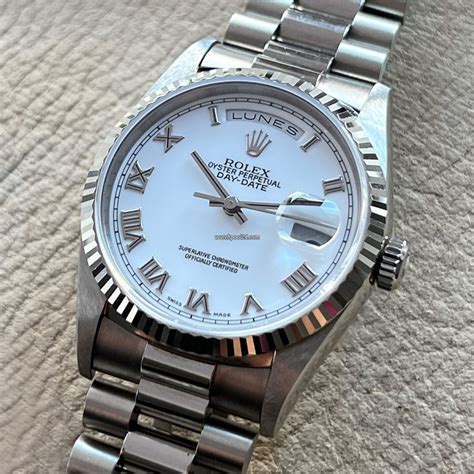 rolex 18239 white gold|Rolex day date tridor.